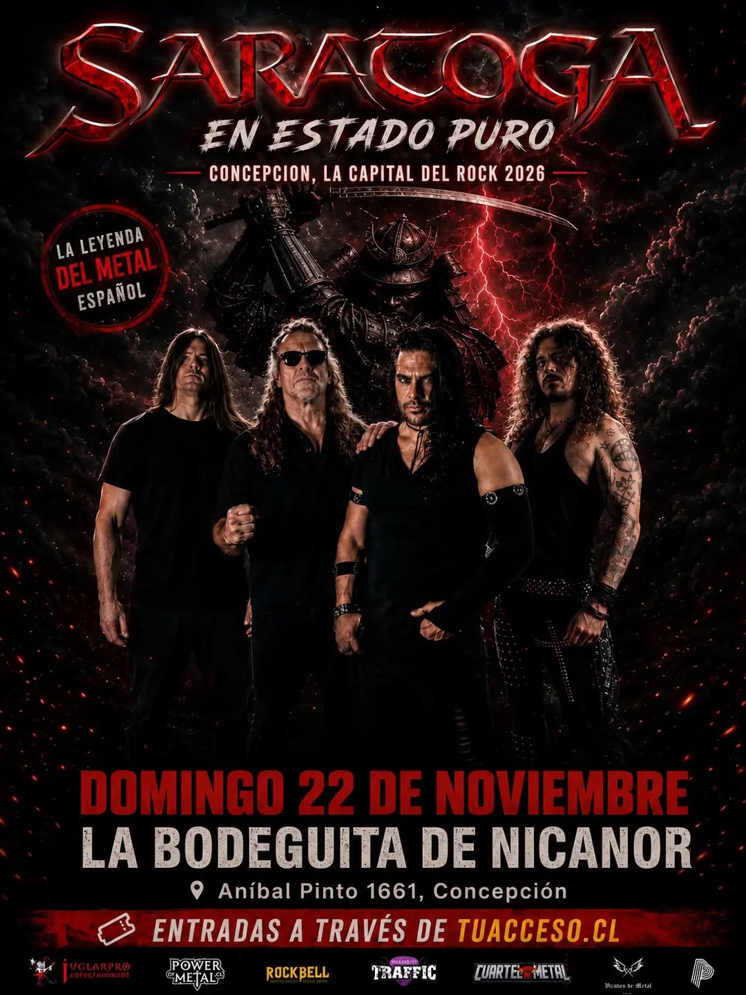 Con fechas en Santiago y Concepción: Saratoga regresa a Chile